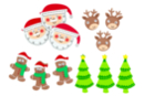 Stickers Navidad de goma - 12 pcs - Gomets de espuma - 10doigts.fr