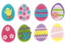 Stickers de huevos de fieltro - 24 pcs - Pegatinas de Pascua - 10doigts.fr