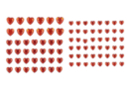 Red Heart Stickers, 84 pcs - Sticker rhinestones - 10doigts.fr