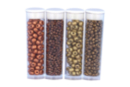 Copper and Gold Seed Beads - 4 Tubes - Seed Beads - 10doigts.fr