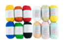 12 mini Caline balls: 2 sets (vivid and pastel) - Knitting Yarns 59094 - 10doigts.fr