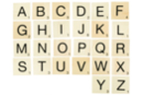 26 Scrabble Letters - Complete Alphabet - Wood Letters 41126 - 10doigts.fr
