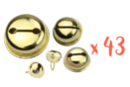 Golden bells Ø 1.2 - 1.8 - 2 and 3 cm - 43 pieces - Jingle Bells and Chimes 09524 - 10doigts.fr