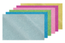 Glittery Soft Adhesive Rubber - 6 Colors (gold + silver + blue + pink + fuchsia + green) - Foam Rubber - 10doigts.fr