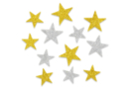 Estrellas adhesivas de goma espuma brillante - Set de 72 - Gomets y pegatinas Navidad - 10doigts.fr