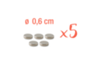 Imán neodimio Ø 6 mm - Lote de 5 - Imanes - Magnets 07443 - 10doigts.fr