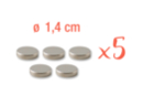 Imán de neodimio Ø 14 mm - Pack de 5 - Imanes - Magnets - 10doigts.fr