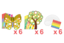 SUPER PROMO : 3 kits gommettes (Árboles + Mariposas + Arcoíris) - Kits creativos gomets 58027 - 10doigts.fr