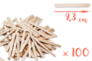 Palitos de esquimal de madera (9,3 cm) - 100 piezas - Accesorios en madera - 10doigts.fr