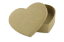 Caja corazón 13 x 10 cm - H : 3,5 cm - L'unidad - Cajas y cestas de cartón 11830 - 10doigts.fr