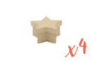 Cajas estrella 8 x 8 cm - altura 4 cm - Lote de 4 - Cajas y cestas de cartón 12049 - 10doigts.fr