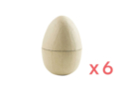 Egg boxes 6 x 8 cm - 6 pieces - Easter Decor Supports 55063 - 10doigts.fr