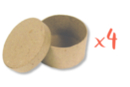 Cajas redondas Ø 8 cm - H : 3,5 cm - Lot de 4 - Cajas y cestas de cartón 12324 - 10doigts.fr