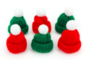 Knitted Mini Hats - Set of 6 - Small Christmas Decorations - 10doigts.fr