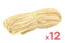 Rafia natural de 50 gr - Lote de 12 - Rafia y Paja 10799 - 10doigts.fr