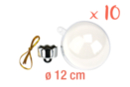 Bolas plásticas 12 cm - 10 piezas - Bolas de Navidad DIY 13068 - 10doigts.fr