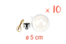 Plastic Balls Ø 5 cm - 10 Pieces - DIY Christmas Ornaments - 10doigts.fr