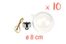 Bolas de plástico de 8 cm - 10 piezas - Bolas de Navidad DIY - 10doigts.fr