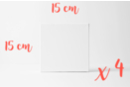 Cotton Frame 15 x 15 cm - 4 Frames - Stretched Frames and Canvas Boards - 10doigts.fr