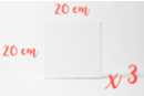 Cotton Frame 20 x 20 cm - 3 Frames - Stretched Frames and Canvas Boards - 10doigts.fr