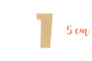 Medium Wooden Number: 1 - Raw Wood Decor 15030 - 10doigts.fr