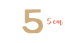 Medium Wooden Number: 5 - Raw Wood Decor 15034 - 10doigts.fr
