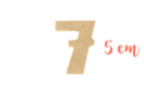 Medium Wooden Number: 7 - Raw Wood Decor 15036 - 10doigts.fr