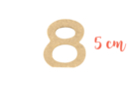 Medium Wooden Number: 8 - Raw Wood Decor 15037 - 10doigts.fr