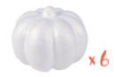Calabazas de poliestireno 9 x 6 cm - 6 piezas - Poliestireno - Soportes a decorar - 10doigts.fr