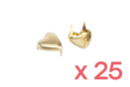 Golden Heart Nails - 1 pack (25 nails) - Nails and Rivets 19277 - 10doigts.fr