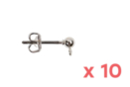 Pendientes plateados - 10 piezas - Pendientes - 10doigts.fr