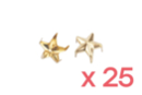 Gold star nails - 25 nails - Nails and Rivets 19275 - 10doigts.fr
