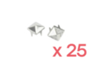 Pyramid Silver Studs - 25 Pieces - Nails and Rivets 19270 - 10doigts.fr