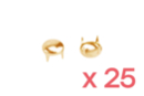 Gold Round Nails - 1 pack (25 nails) - Nails and Rivets 19273 - 10doigts.fr