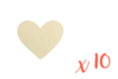 Corazones de madera 7.5 cm - 10 piezas - Deco en madera cruda - 10doigts.fr