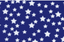 Cupón de tela de algodón impreso (43 x 53 cm) - Estrella blanca sobre fondo azul - Telas en ofertas 30166 - 10doigts.fr