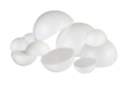 Polystyrene Half Balls - 24 Pieces - Polystyrene Balls - 10doigts.fr