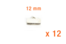 Silver Wire End Caps 12 mm - 12 pcs - Jewelry Clasps 11578 - 10doigts.fr