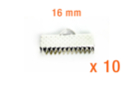 Silver Wire End Caps 16 mm - 10 pcs - Jewelry Clasps 11579 - 10doigts.fr