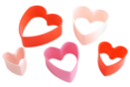 Emporte-pièces corazón de plástico - 5 pcs - Cortadores creativos para niños - 10doigts.fr