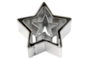 Cortadores de galletas estrella - 3 tamaños (ancho: 6 cm - 5.5 cm - 3.5 cm) - Cortadores creativos para niños 01562 - 10doigts.fr