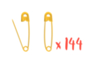 Alfileres de seguridad dorados - 144 piezas - Broches 03149 - 10doigts.fr