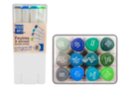 Alcohol Markers, Blue Shades - 12 pcs - Fancy Markers 57625 - 10doigts.fr