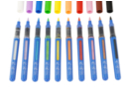 Carioca Acrylic Brush Tip Markers - 10 Colours - Paint Markers 61070 - 10doigts.fr