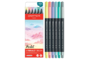 Fibralo Brush Markers - 6 Pastel Colours - Brush markers: precision and flexibility for drawing 60215 - 10doigts.fr
