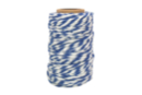 Bicolored Cotton Twine Dark Blue and White - 25 m - Cotton Thread, Skein 59740 - 10doigts.fr