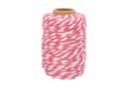 Two-tone cotton string fuchsia and white - 25 m - Cotton Thread, Skein 59744 - 10doigts.fr