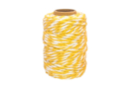 Yellow and White Bicolor Cotton Twine - 25 m - Cotton Thread, Skein 59747 - 10doigts.fr