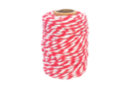 Red and white two-tone cotton cord - 25 m - Cotton Thread, Skein 59749 - 10doigts.fr