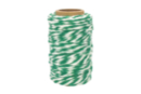 Two-tone cotton twine dark green and white - 25 m - Cotton Thread, Skein 59742 - 10doigts.fr